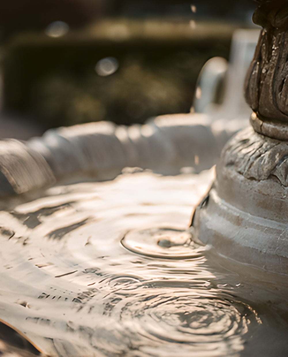 A water feature that is installed and operated correctly.