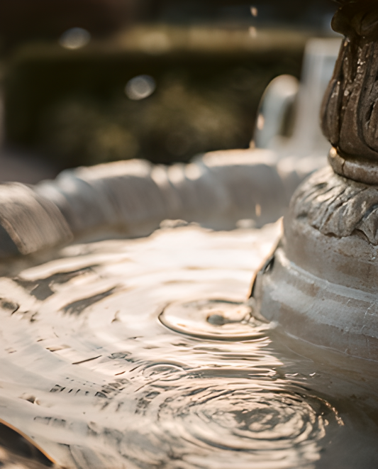 A water feature that is installed and operated correctly.