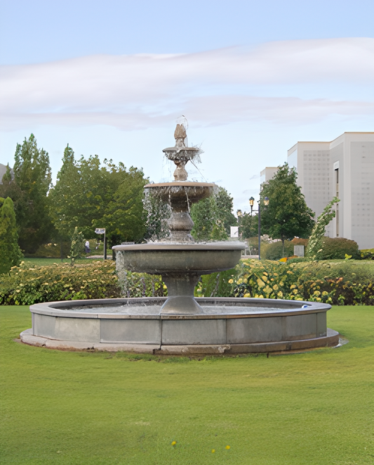 A water feature, free from algae and debris.