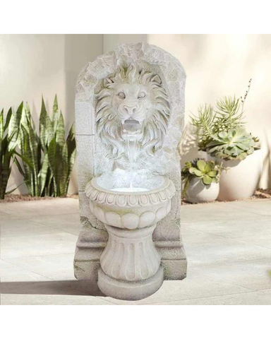 Bryn - Lion Lighting Water Feature Fountain 77cm