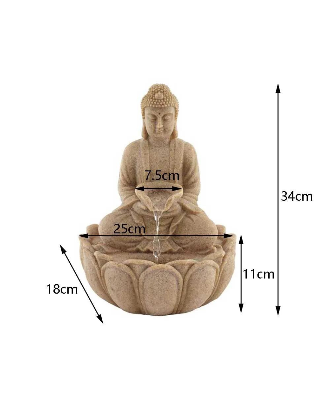 Vajra - Buddha Table Top Water feature 34cm