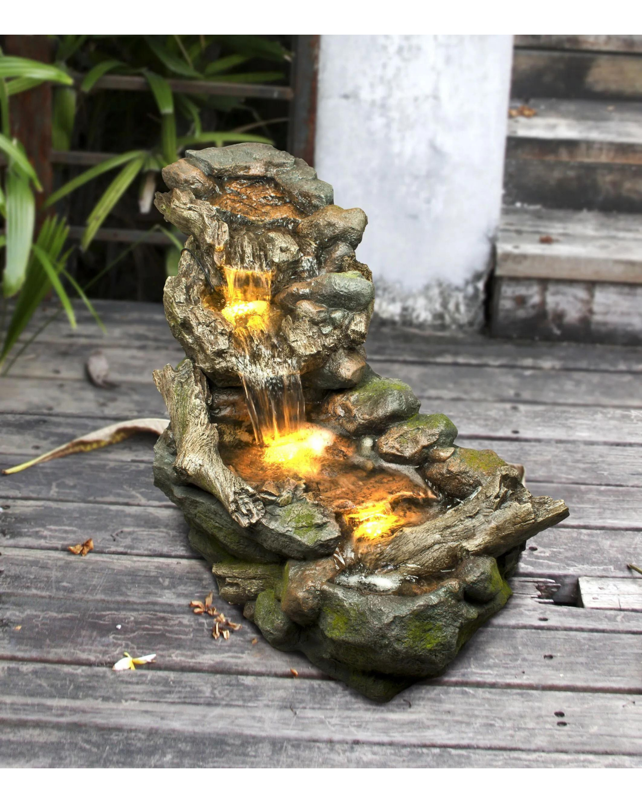 Splash - Rock LED Light Cascading Water Feature