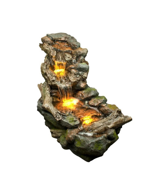 Splash - Cascading Lighting Waterfall Rock Water Feature