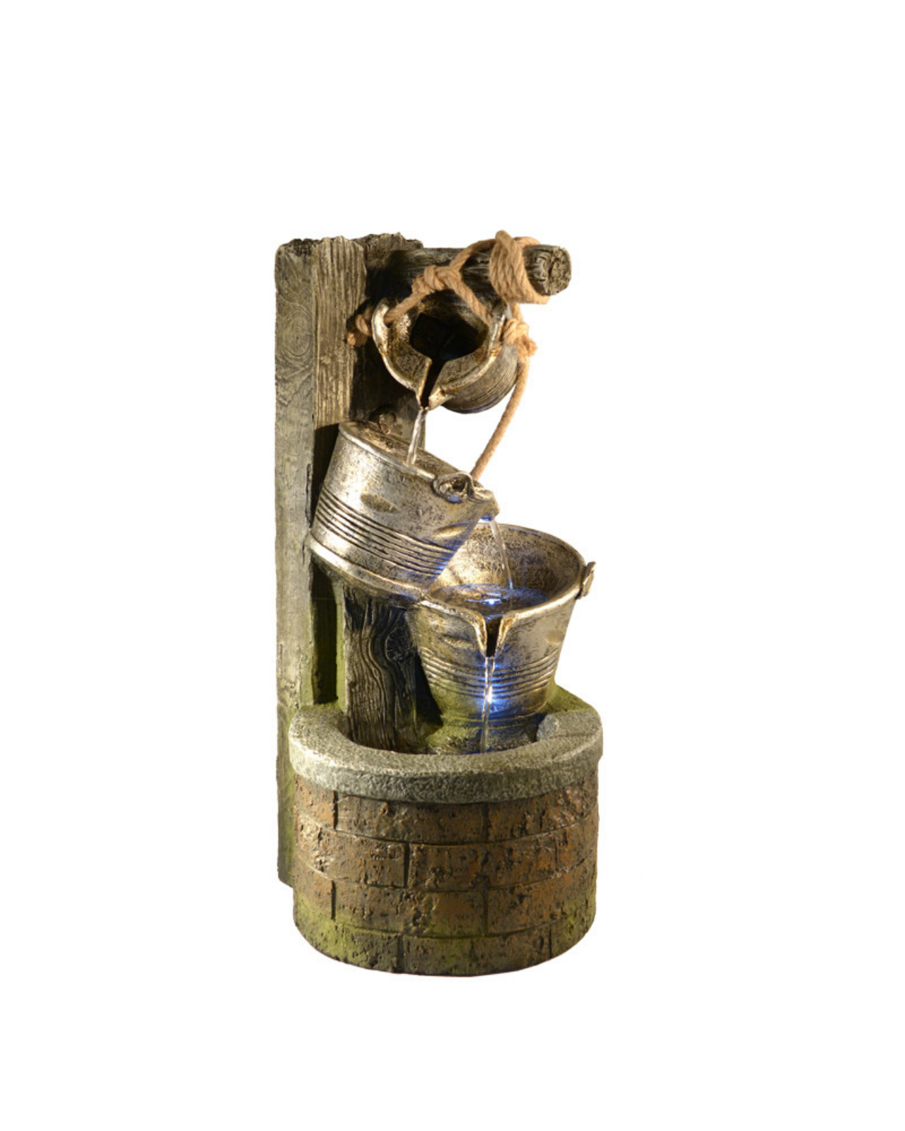 Fawn - Wishing Well Lighting Water Feature Fountain 61cm