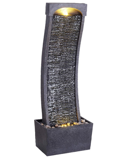 Jewel - Modern Curved Slate Lighting Water Feature