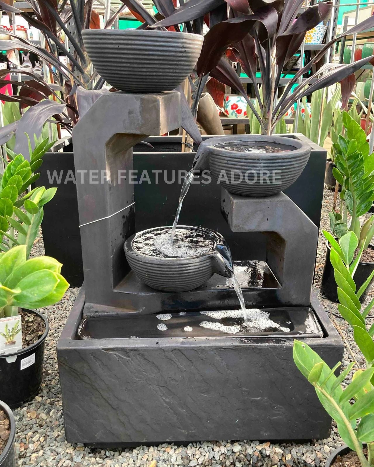 Tierflow - 3 Tiers Bowls Modern Water Feature