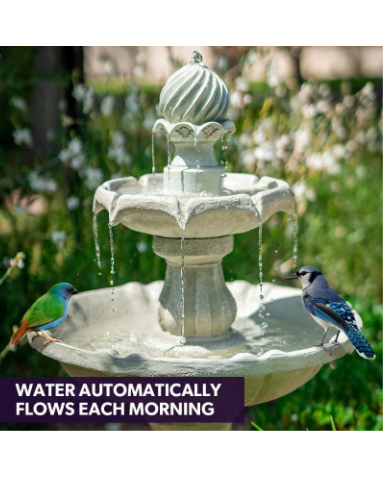 Wade - Solar 3 Tier Bird Bath Water Feature Fountain