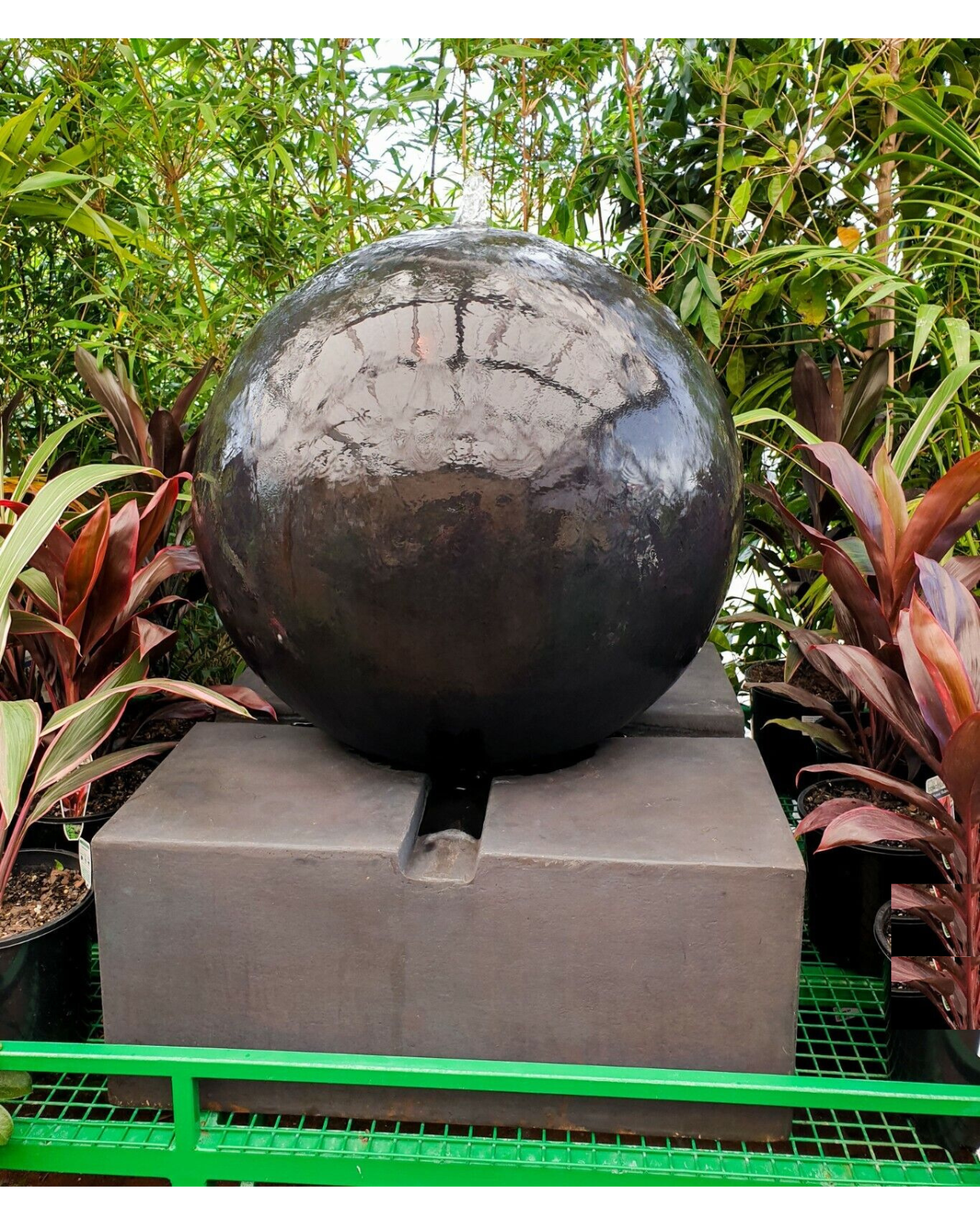 Repose - Modern Sphere Ball Sandstone Water Feature  100cm