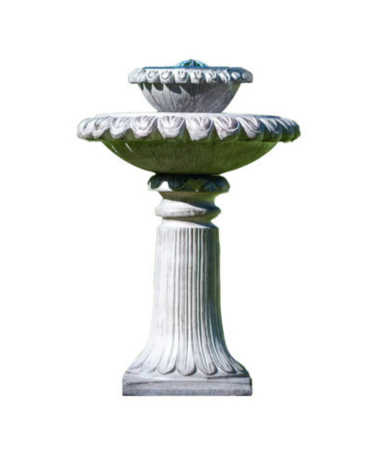 Qui - Solar 2 Tier Lighting Bird Bath Water Feature Fountain