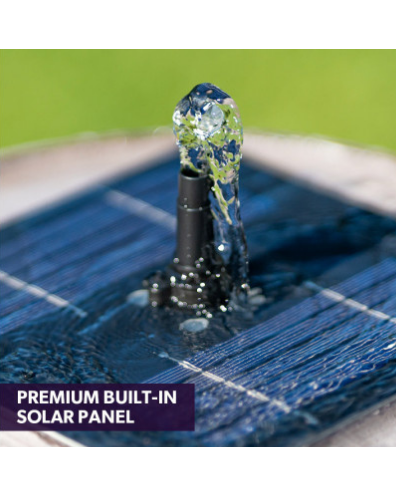 Qui - Solar 2 Tier Lighting Bird Bath Water Feature Fountain