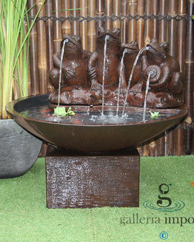 Fjord - Balinese Concrete Frog Pond Pot Bowl Water Feature