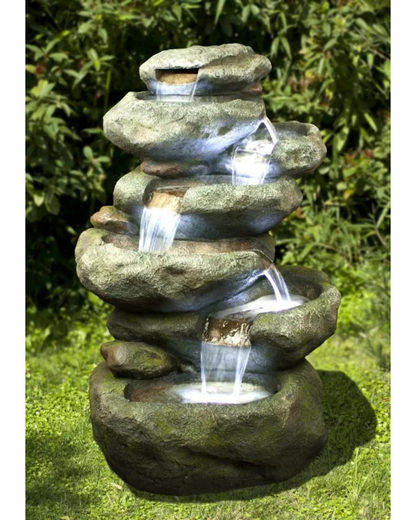 Bubbler - Natural Rock Waterfall Water Feature Fountain 120cm