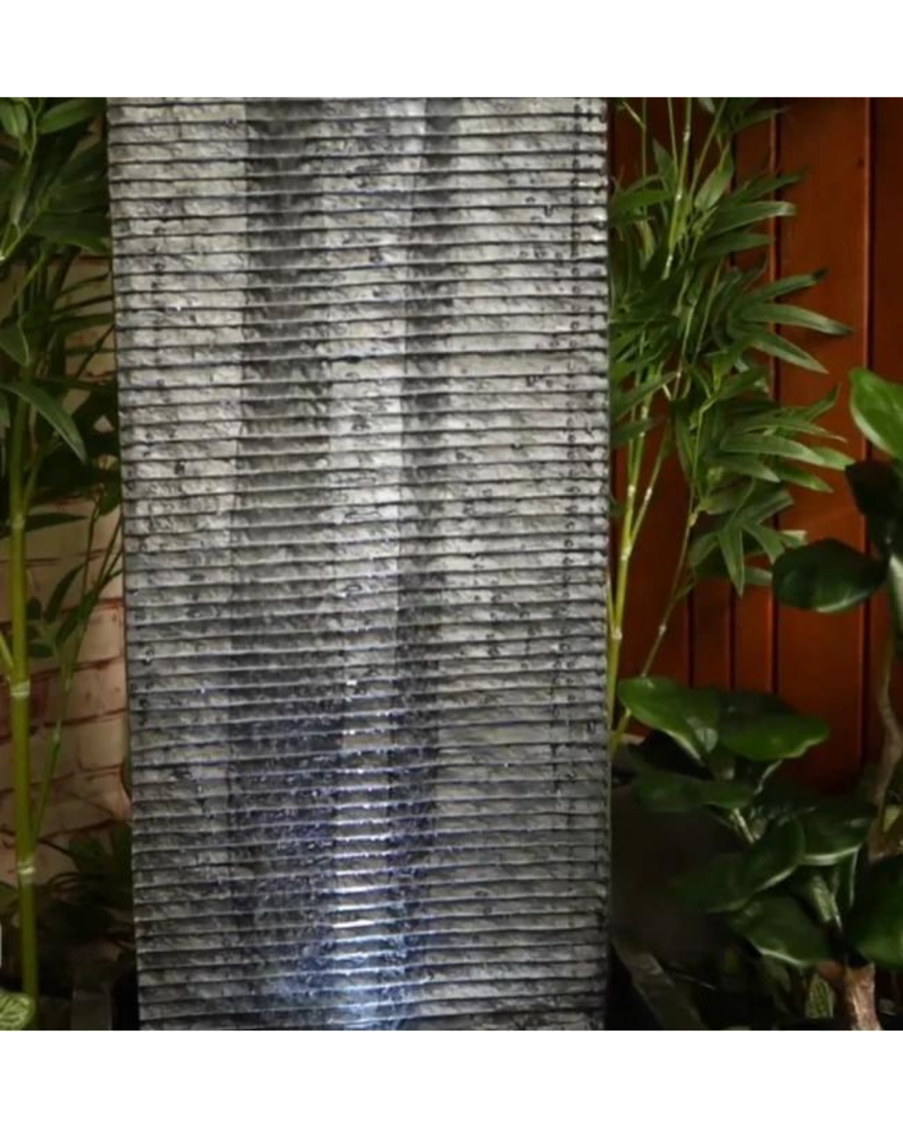 Frolic - Modern Wall Waterfall Lighting Water Feature 100cm