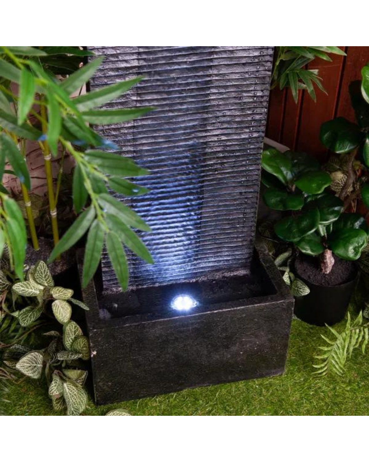 Frolic - Modern Wall Waterfall Lighting Water Feature 100cm