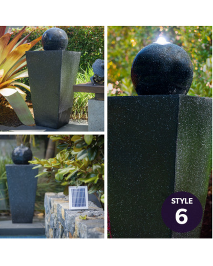 Eclat - Solar Sphere Ball Lighting Water Feature Fountain