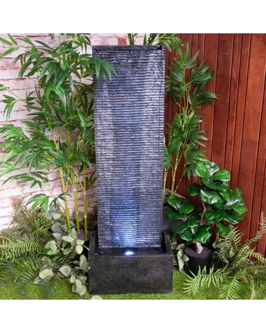 Frolic - Modern Wall Waterfall Lighting Water Feature 100cm