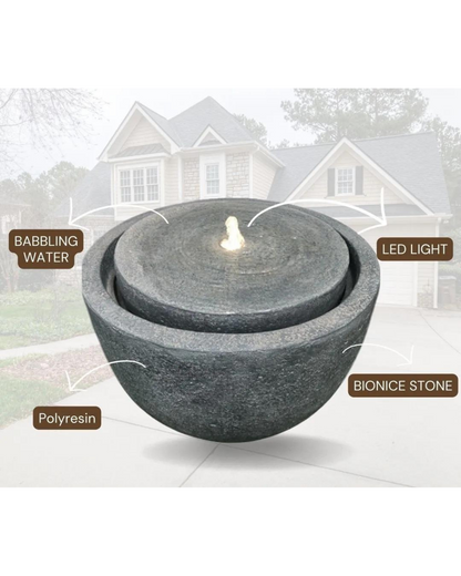 Aquify - Stone Bowl Lighting Water Feature Fountain