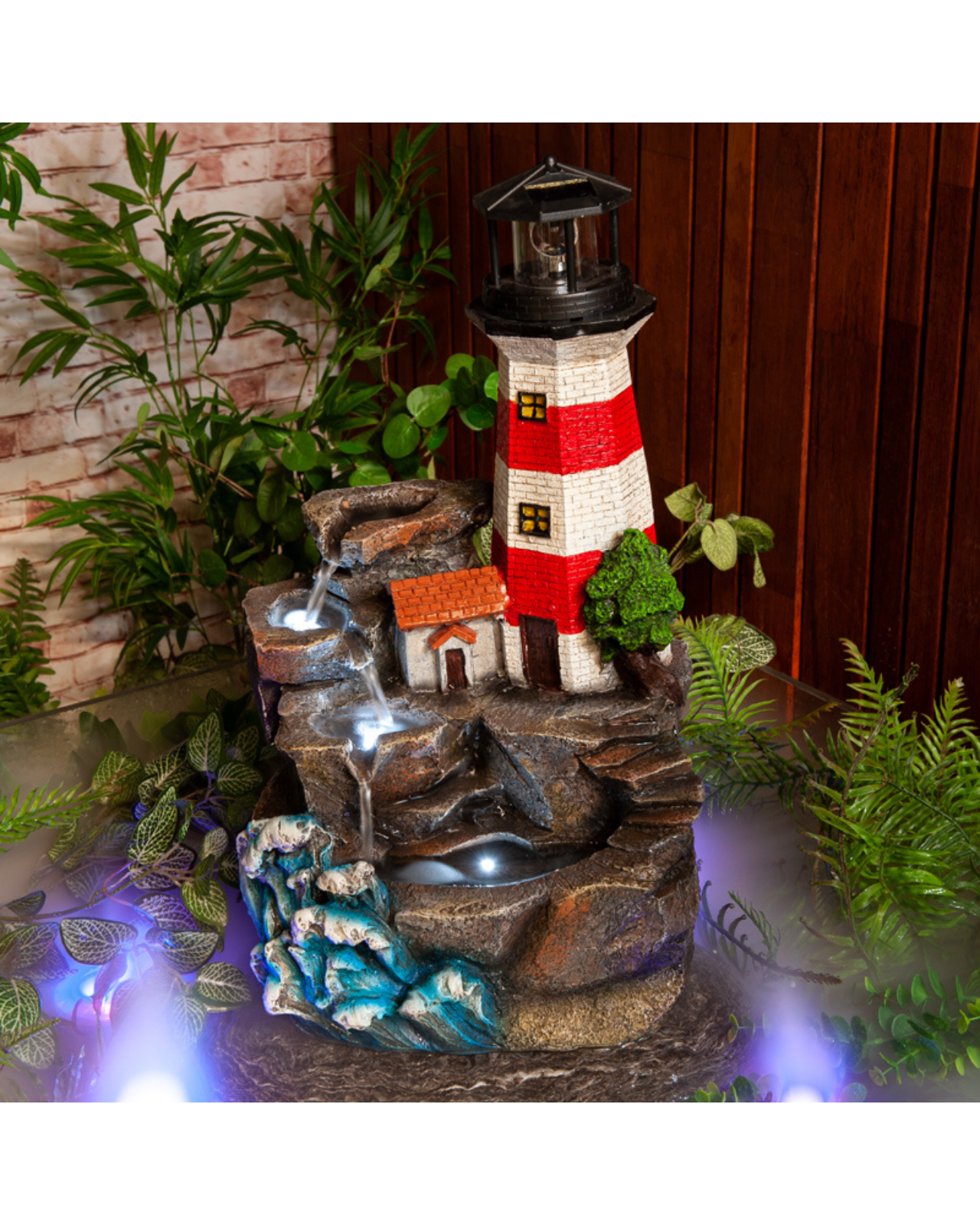 Lighthouse LED Light Water Feature 59cm