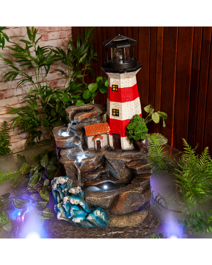 Lighthouse LED Light Water Feature 59cm