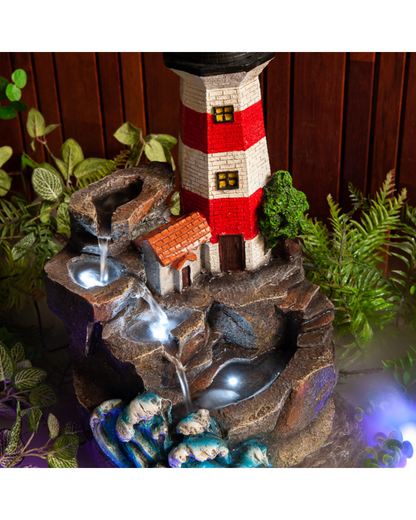 Lighthouse LED Light Water Feature 59cm