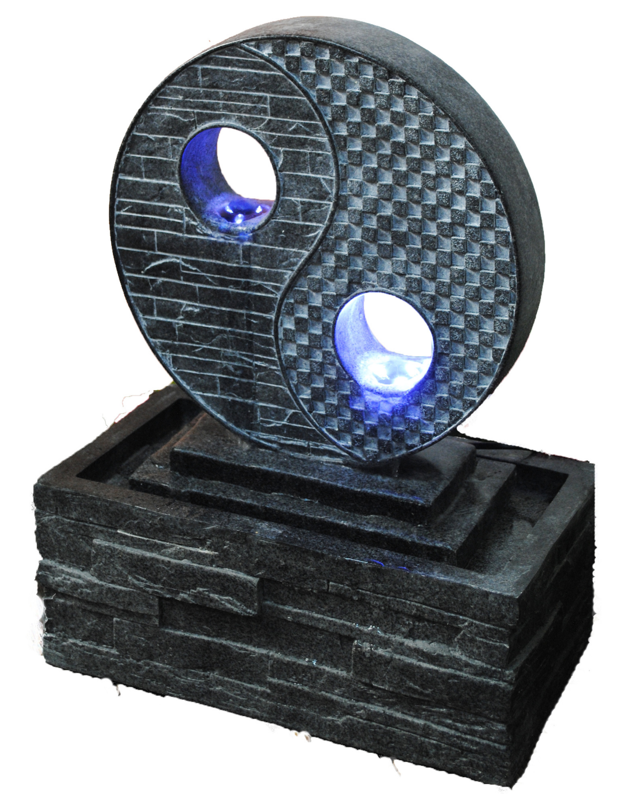 Gliss - Yin Yang Lighting Water Feature Fountain 47cm