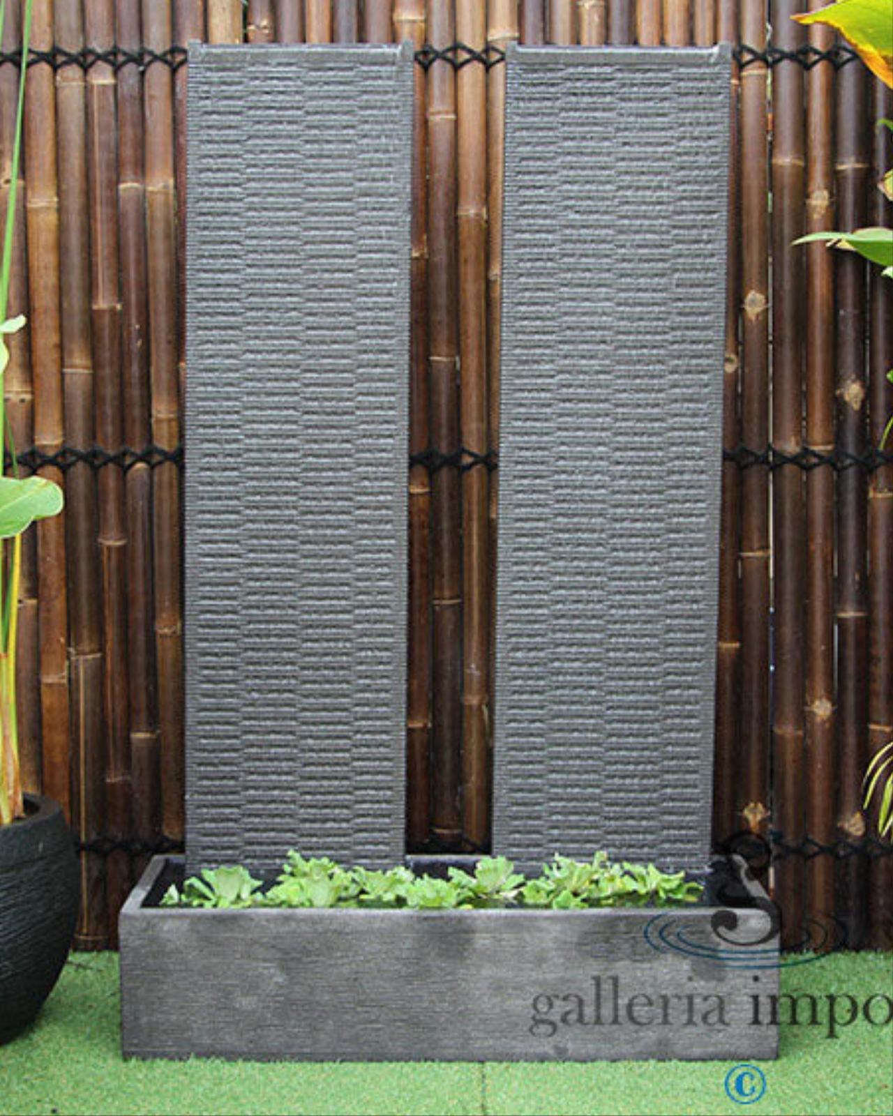 Bayou - Balinese Concrete Twin Tower Wall Water Feature