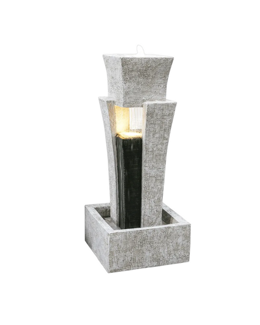 Solace - Modern LED Waterfall Wall Water Feature Fountain