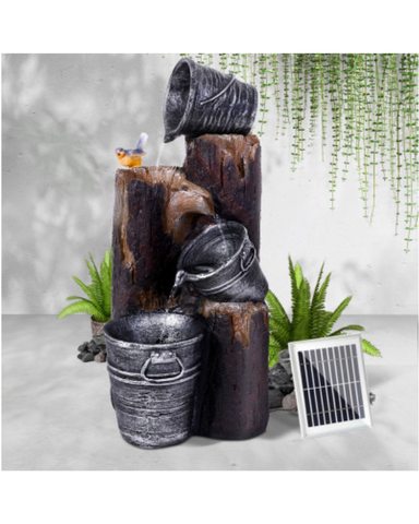 Wavelets- Cascading 3 Tier LED Solar Water Fountain