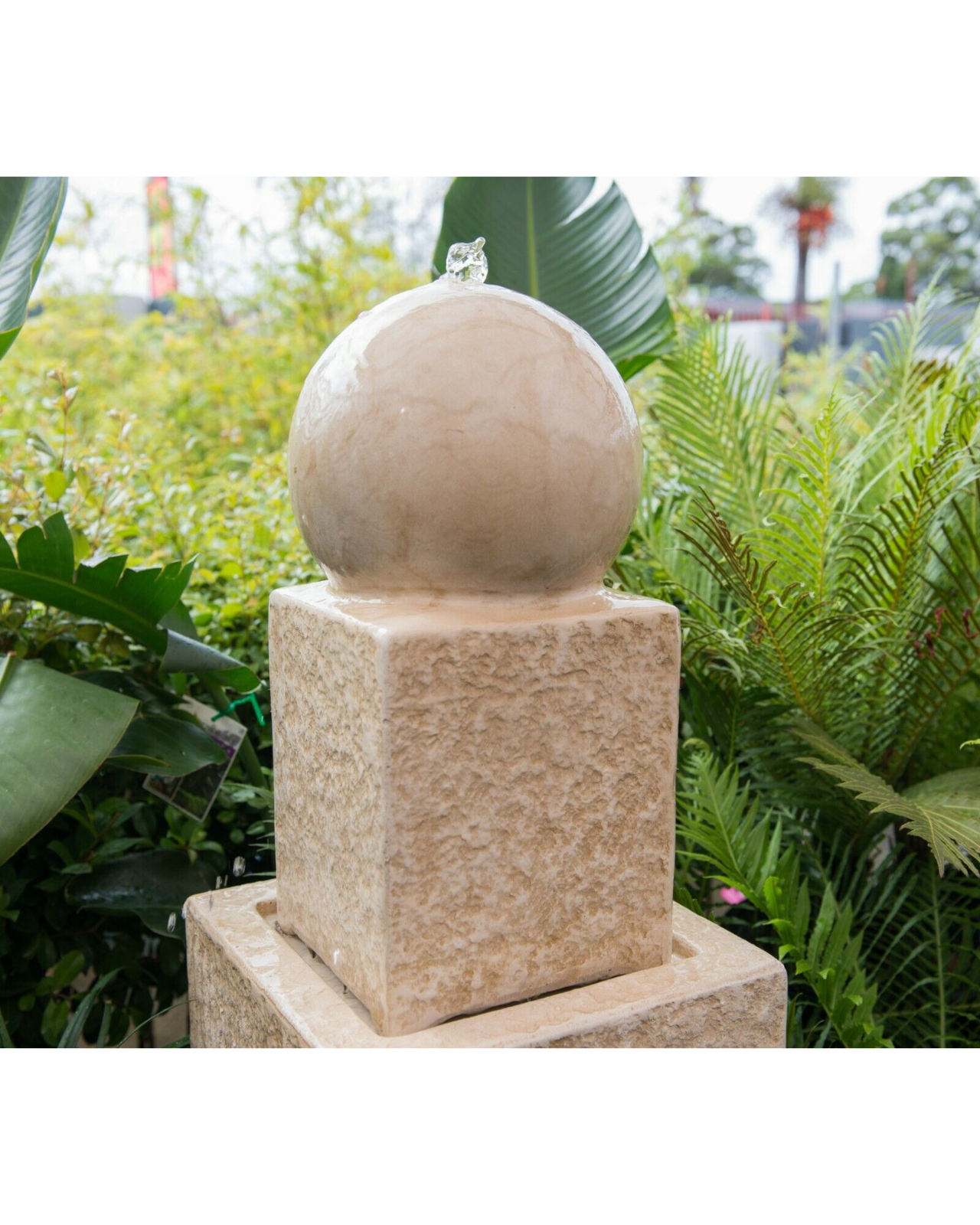 Halo -Sphere Ball Cascading Water Feature Fountain 90cm