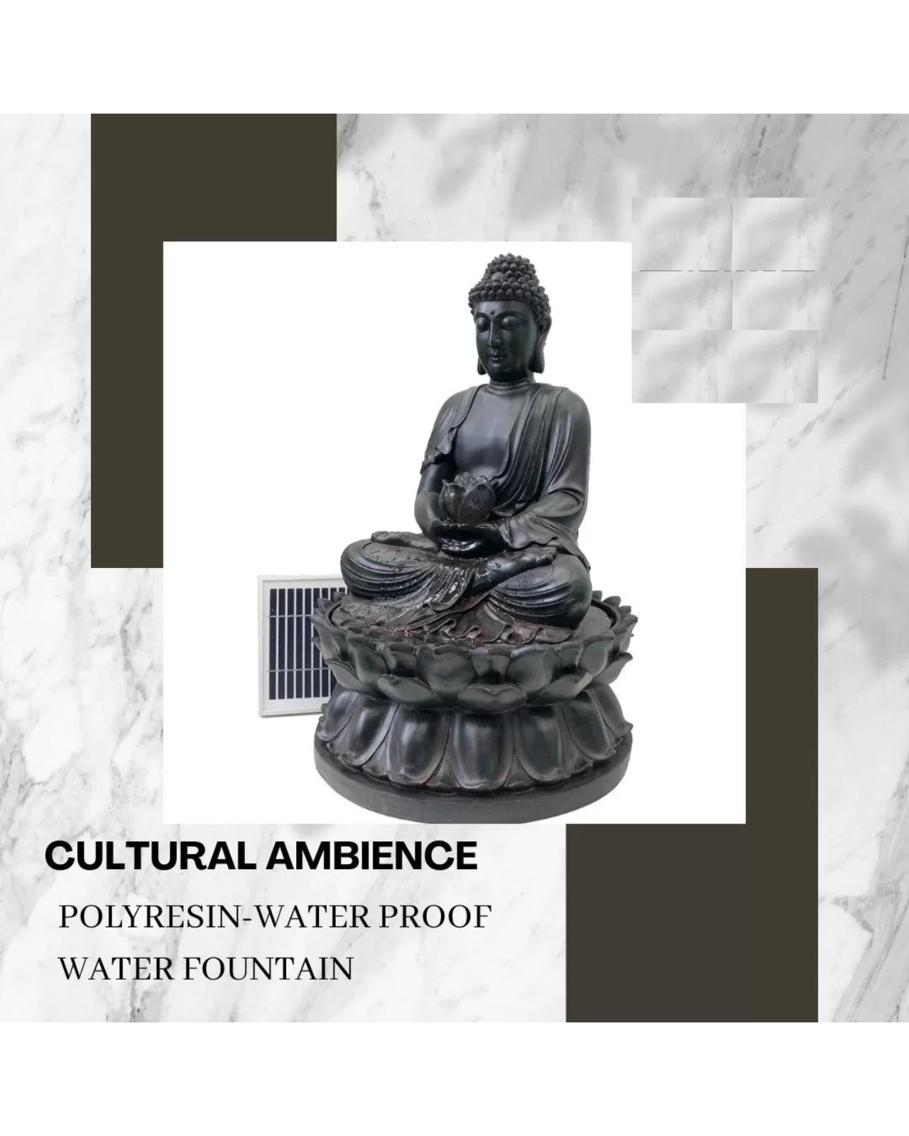 Buddha's Bliss - Solar Garden Water Fountain