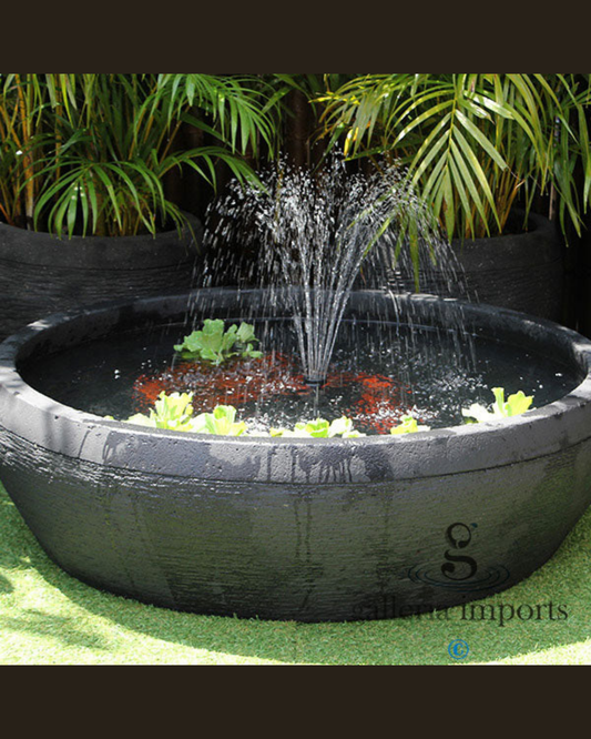 Eddy - Balinese Concrete Fish Pond Bowl Water Feature 32cm