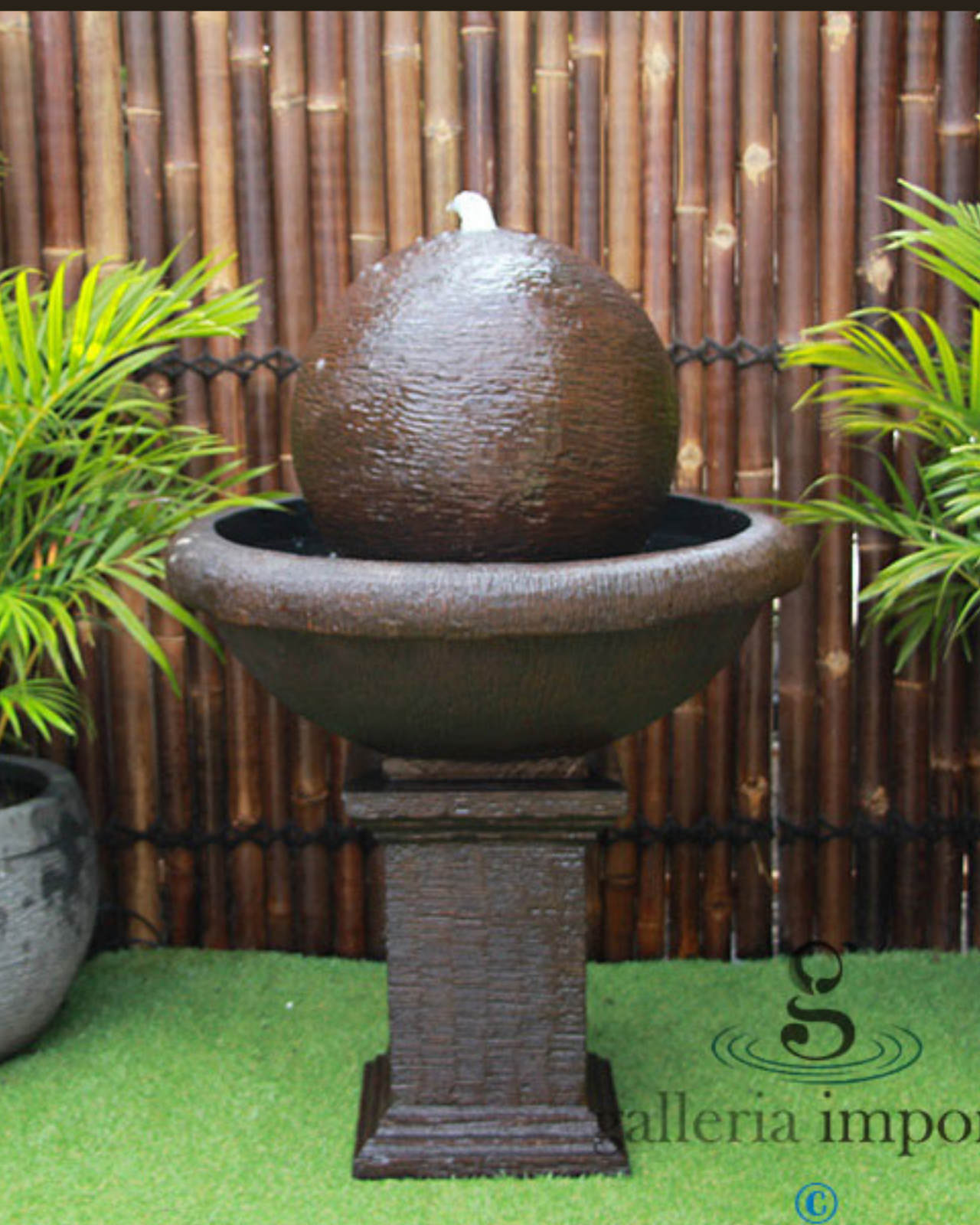 Pool - Balinese Concrete Roman Bowl Sphere Water Feature