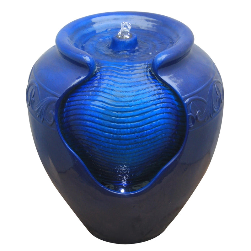 Seep -  Glazed Pot Jar Lighting Water Feature