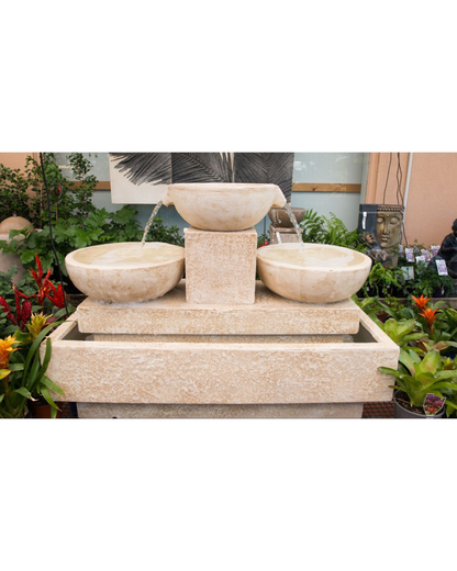 Reverie - Bowls Sandstone Water Feature Fountain 95cm