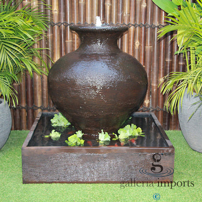 Weir - Balinese Concrete Pot Bowl Pond Water Feature