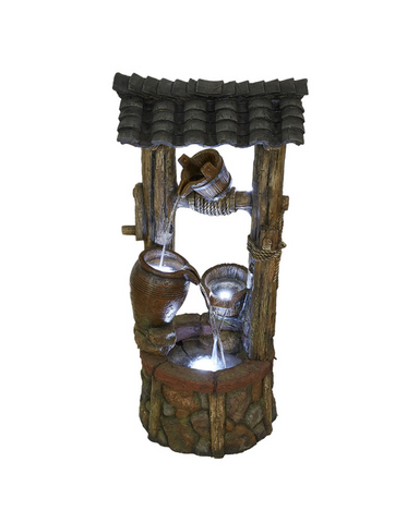 Spire - Wishing Well Lighting Water Feature Fountain 122cm