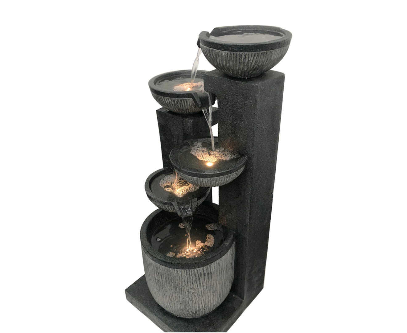 Swale - Cascading Lighting 5 Bowl Waterfall Water Feature