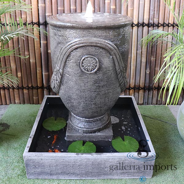 Surge - Balinese Concrete Anduze Bowl Water Feature 120cm