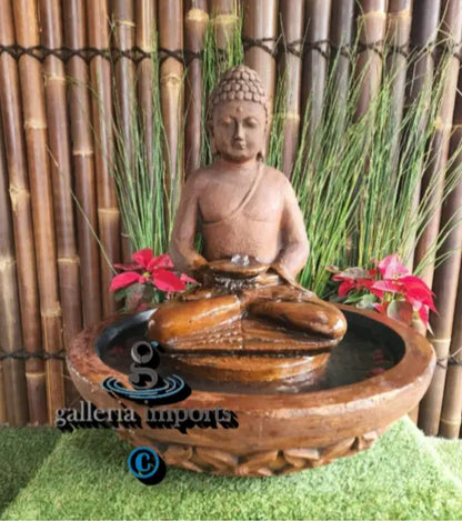 Calm - Balinese Concrete Buddha Bowl Water Feature 63cm