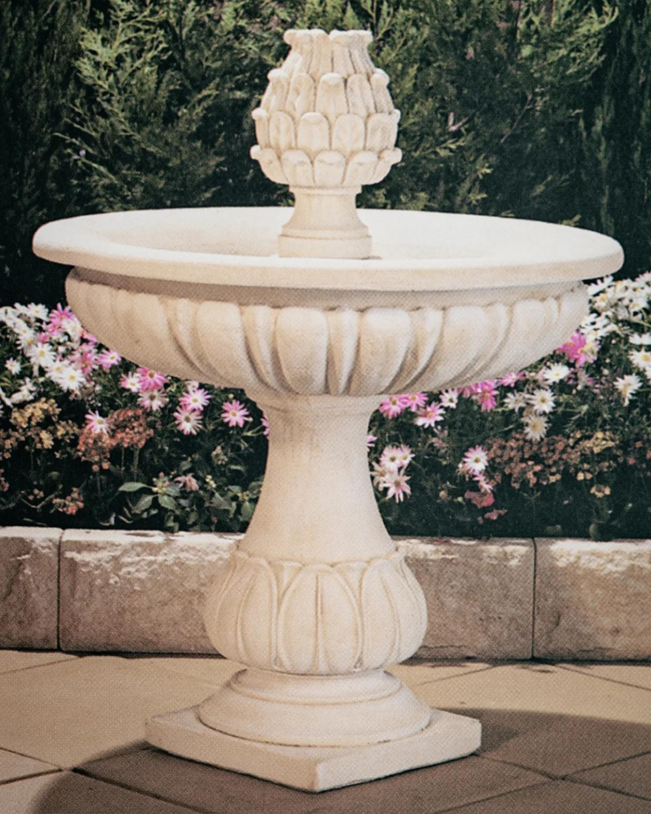 Lazio - Concrete Limestone Water Feature 109cm