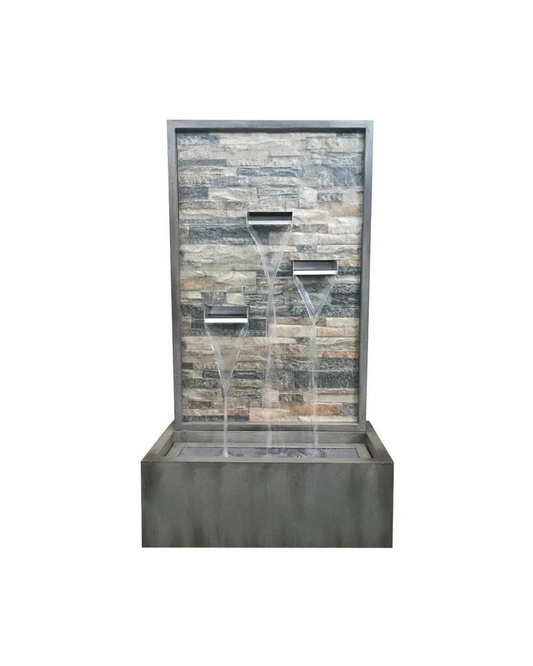 Sereno - Modern Waterfall Wall Water Feature Fountain