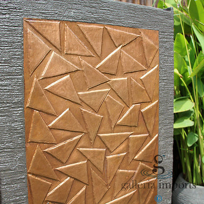 Reach - Balinese Concrete Abstract Copper Wall Water Feature