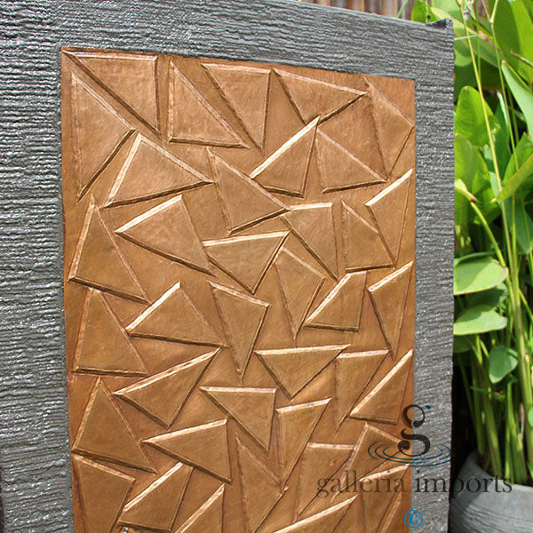 Reach - Balinese Concrete Abstract Copper Wall Water Feature