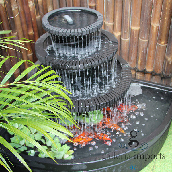 Sump - Balinese Concrete 3 Tier Pond Water Feature