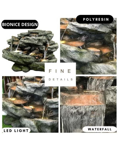 Glade - Natural Rock Waterfall Water Feature Fountain 70cm