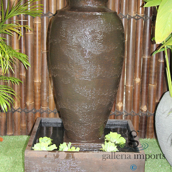 Strait - Balinese Concrete Amphora Pot Water Feature 120cm