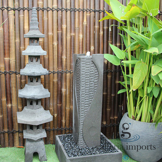 Gulf - Balinese Concrete Yin Yang Tower Water Feature