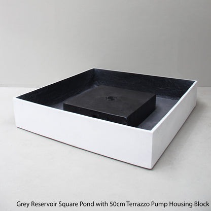 Pebble - Square Reservoir Pond Base Grey