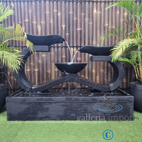 Bog - Balinese Concrete Infinity 3 Bowl Water Feature