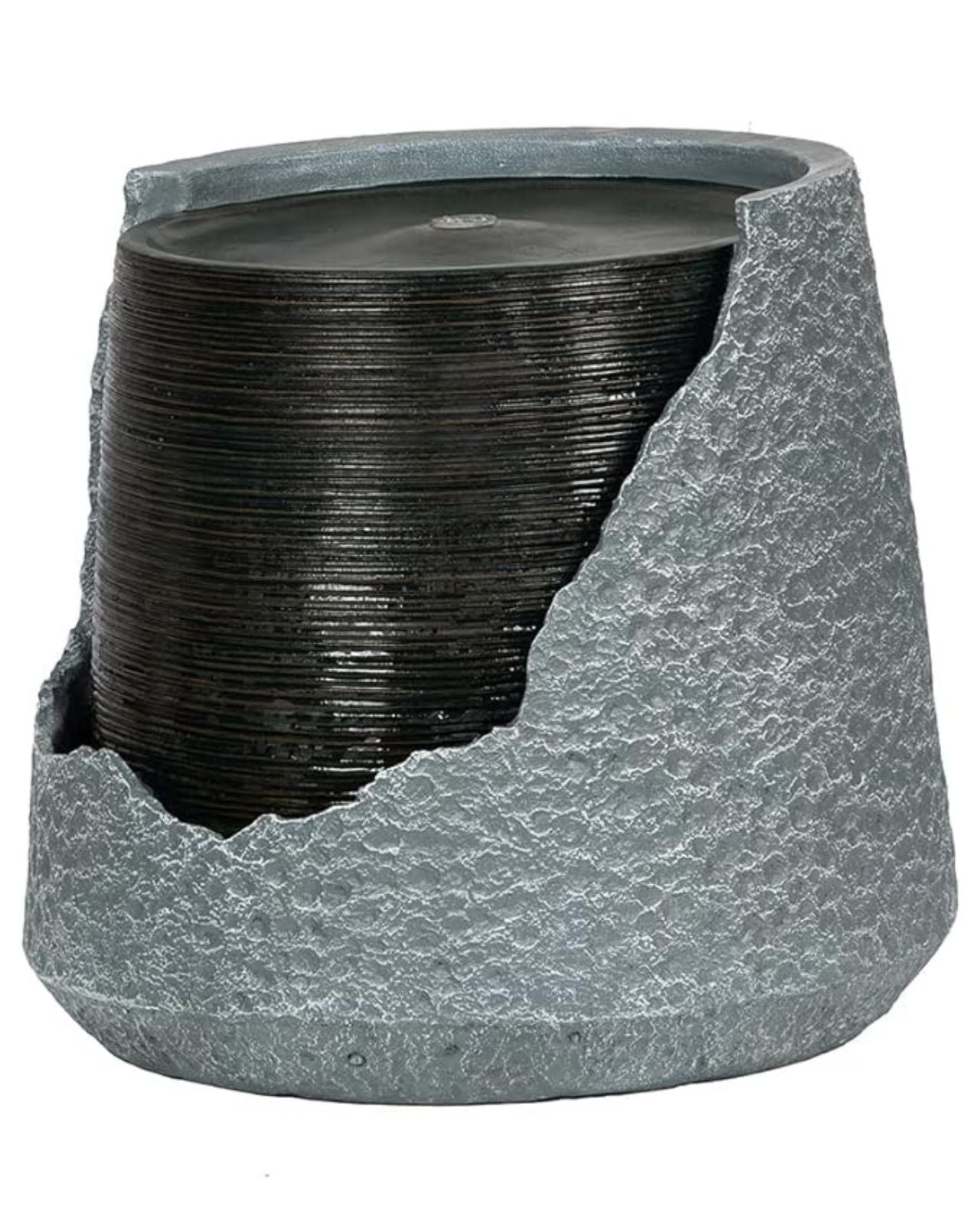 Stone Drift - Unique Modern Broken Urn Water Feature